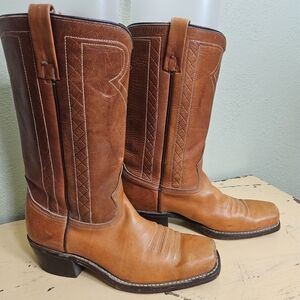 ACME Vintage CampusTwo-Tone Leather Western Boots
